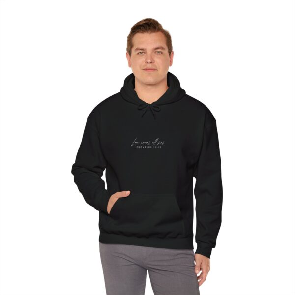 Love covers all sins. - Proverbs 10:12 | Unisex Hooded Sweatshirt | Team Yeshua Apparel - Image 7