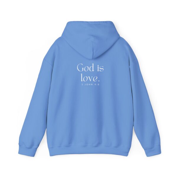 God is love. - 1 John 4:8 | Unisex Hooded Sweatshirt | Team Yeshua Apparel - Image 3