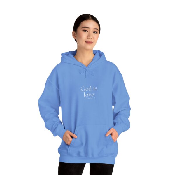 God is love. - 1 John 4:8 | Unisex Hooded Sweatshirt | Team Yeshua Apparel - Image 9