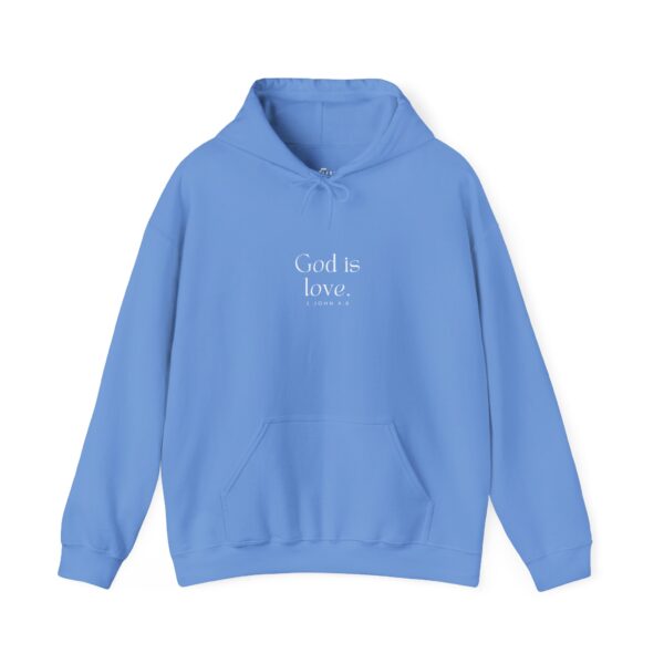 God is love. - 1 John 4:8 | Unisex Hooded Sweatshirt | Team Yeshua Apparel - Image 2