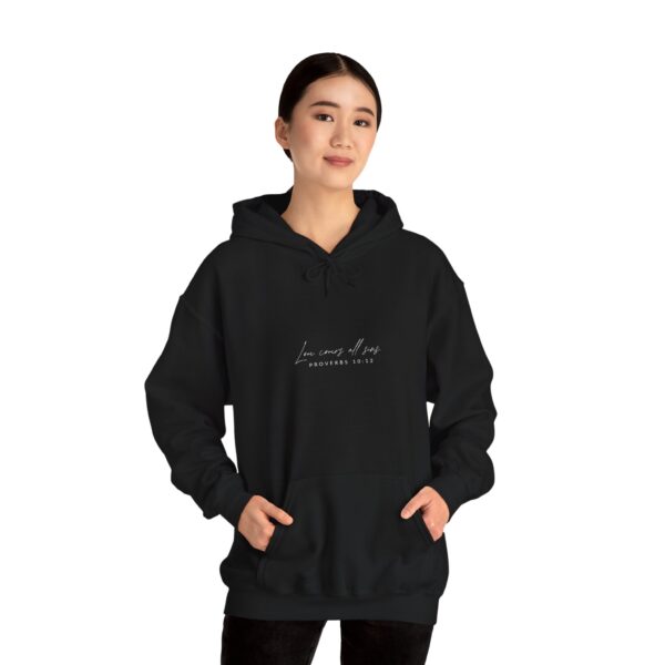 Love covers all sins. - Proverbs 10:12 | Unisex Hooded Sweatshirt | Team Yeshua Apparel - Image 10